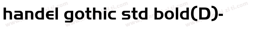 handel gothic std bold(D)字体转换